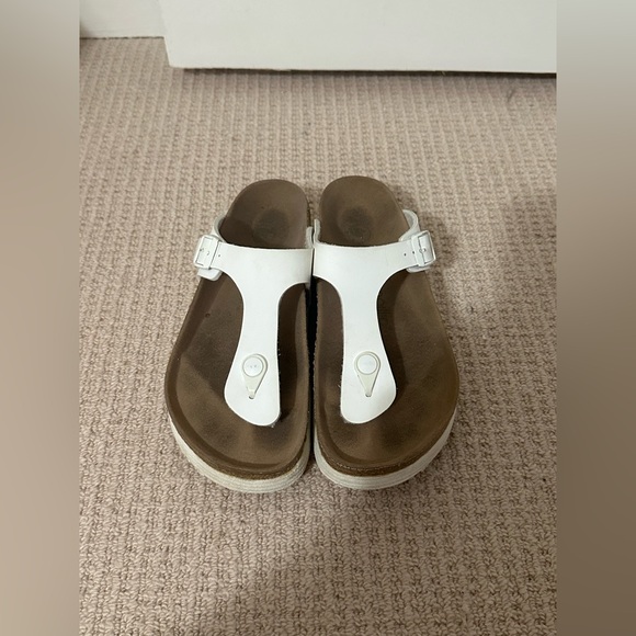 Birkenstock Gizeh Flex Platform Birko-Flor White Womens 38 - Picture 8 of 14